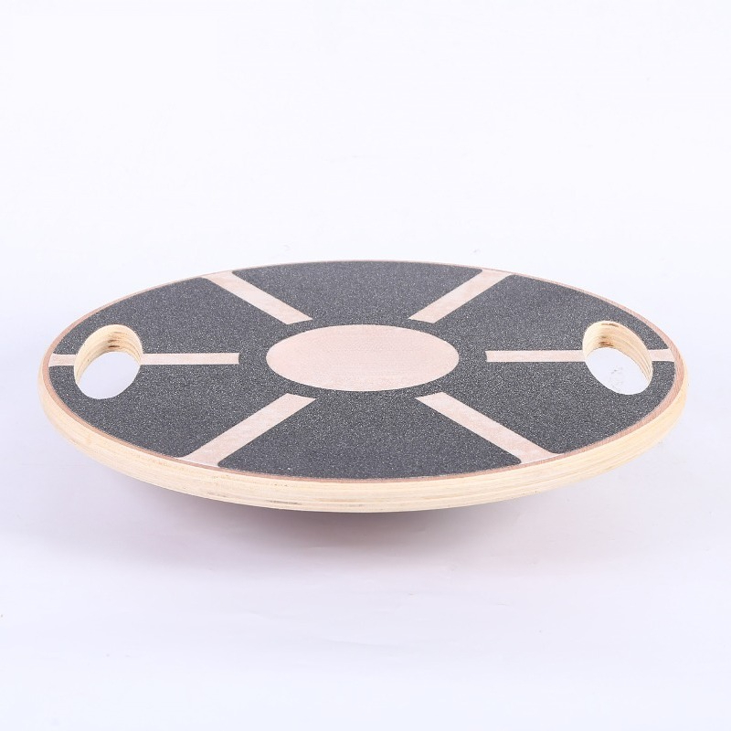 Balance Board Fitness - Yuvarlak Ahşap Kaymaz Denge Eğitim Tahtası