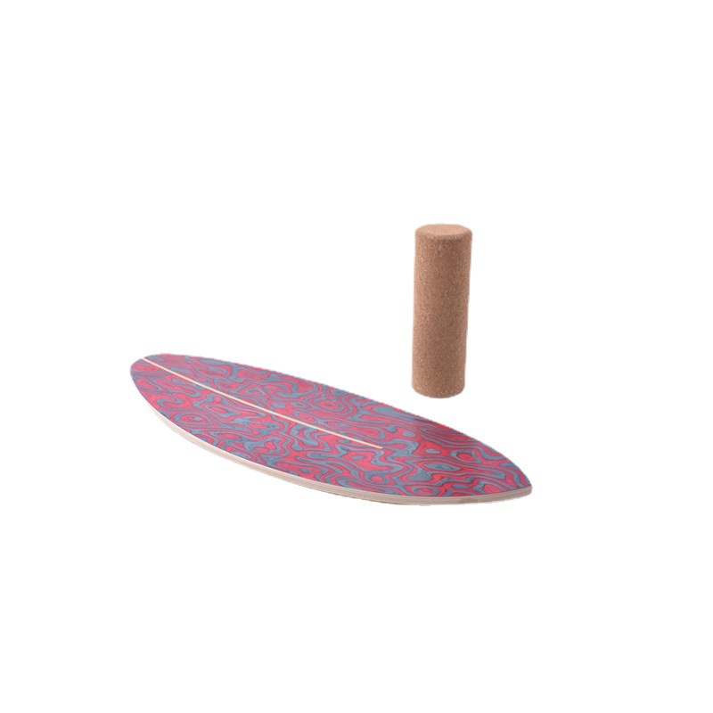 Balance Board Fitness - Ahşap Yüksek Zorluklu Denge Antrenörü, Tekerlekli,